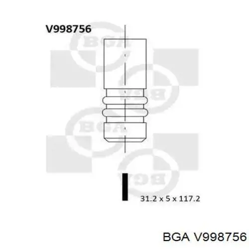 V998756 BGA клапан впускной