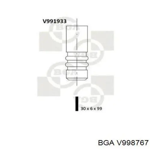 Клапан впускний V998767 BGA