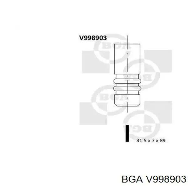 V998903 BGA клапан выпускной