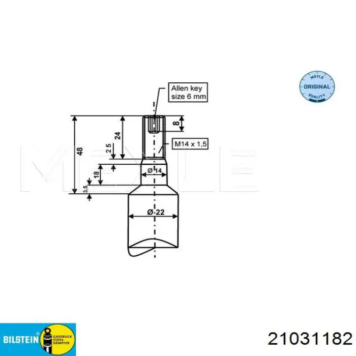 Амортизатор передний 21031182 Bilstein