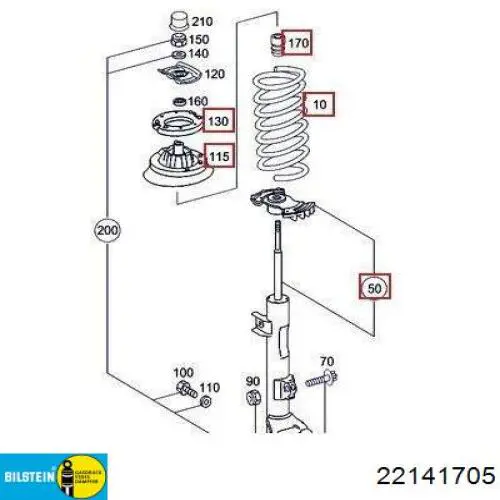 Амортизатор передний 22141705 Bilstein