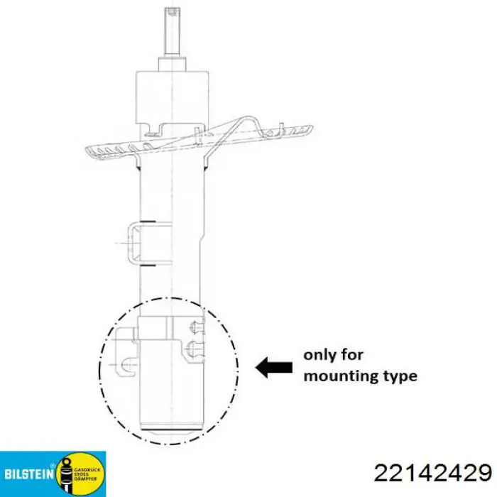 Стойка амортизатора передняя Bilstein 22142429 цена, от 88.04 USD
