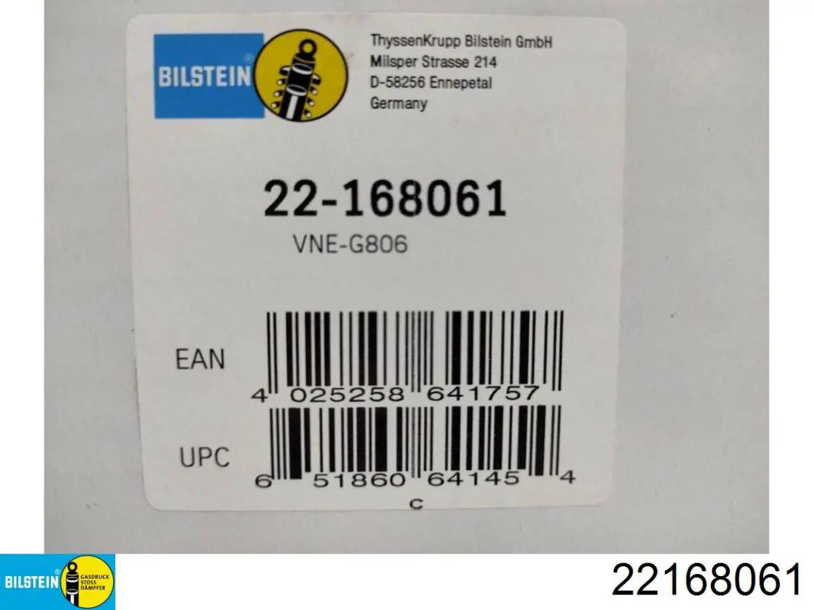 Купить 22168061 Bilstein Амортизатор передней подвески