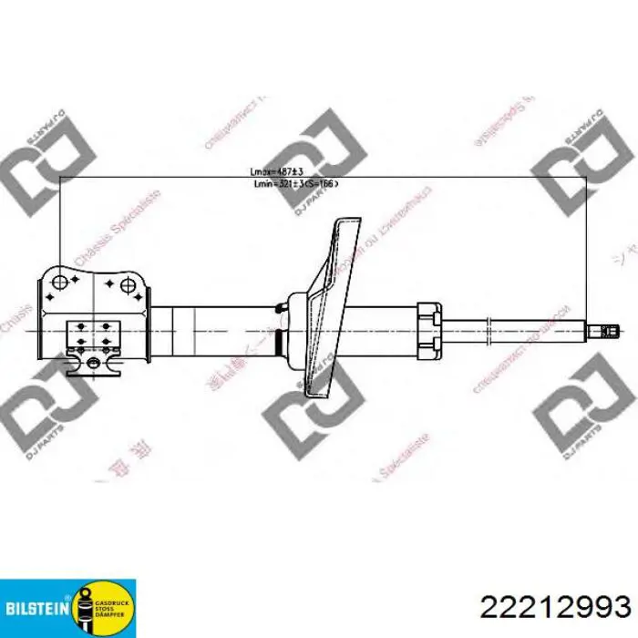 Амортизатор подвески передний левый Bilstein 22212993 цена, от 50.73 USD