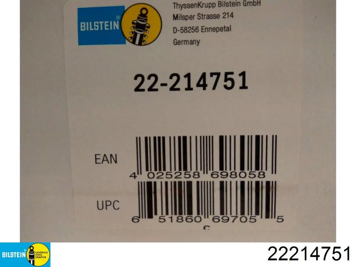 22214751 Bilstein Стойка передняя