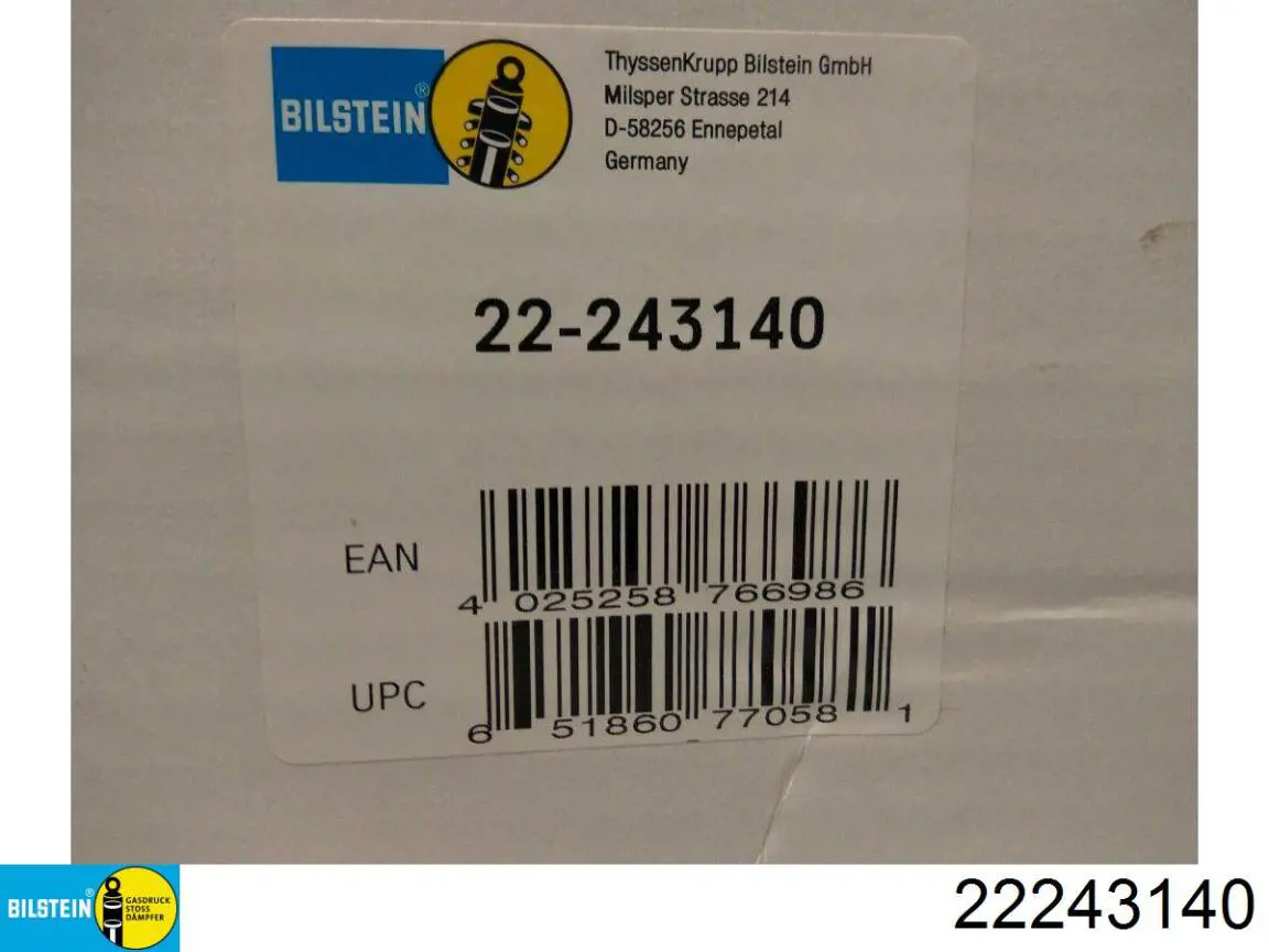 Амортизатор подвески передний левый Bilstein 22243140 цена, от 97.21 USD