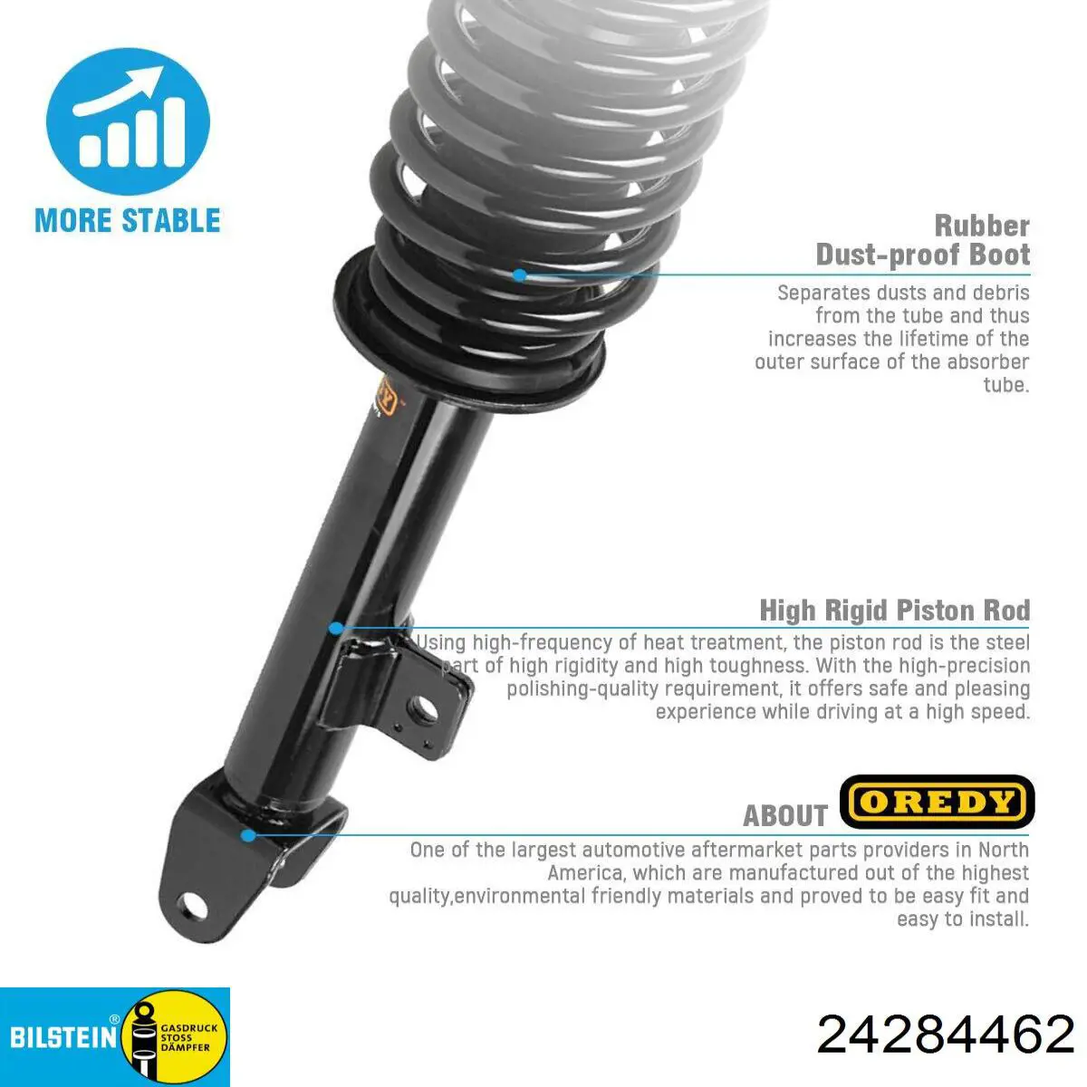 Купить 24284462 Bilstein Амортизатор подвески передний правый