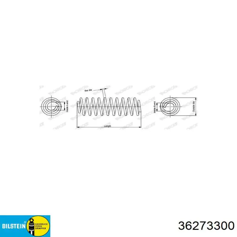 Задняя пружина 36273300 Bilstein