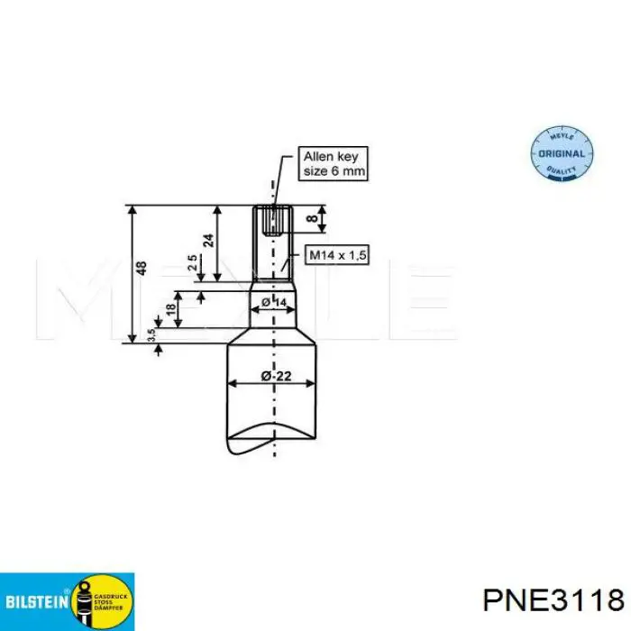 Стойка амортизатора передняя Bilstein PNE3118 цена, от 49.86 USD