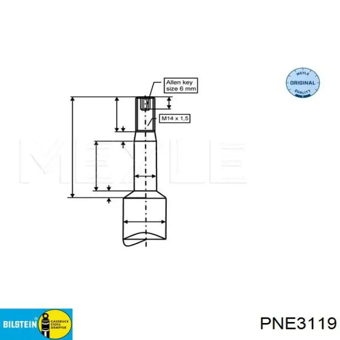 Стойка амортизатора передняя Bilstein PNE3119 цена, от 56.83 USD