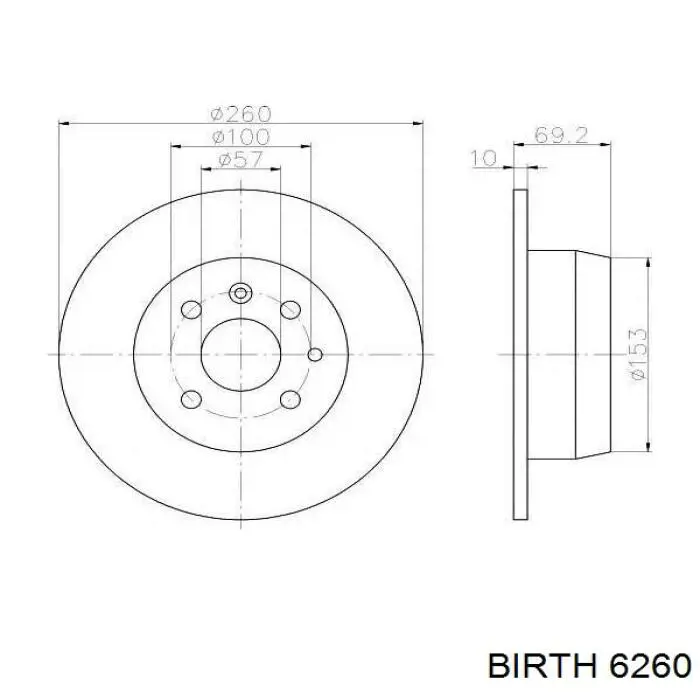 Купить 6260 Birth Опорный подшипник амортизатора