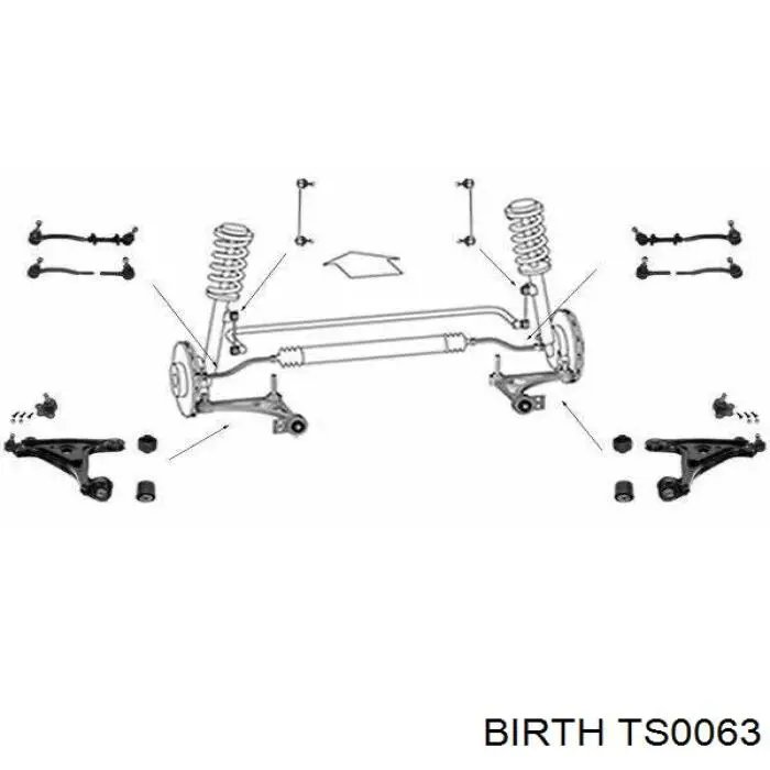 Купить TS0063 Birth Наконечник рулевой тяги внутренний левый