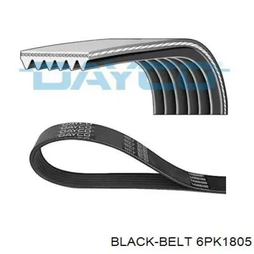 6PK1805 Black Belt ремень генератора