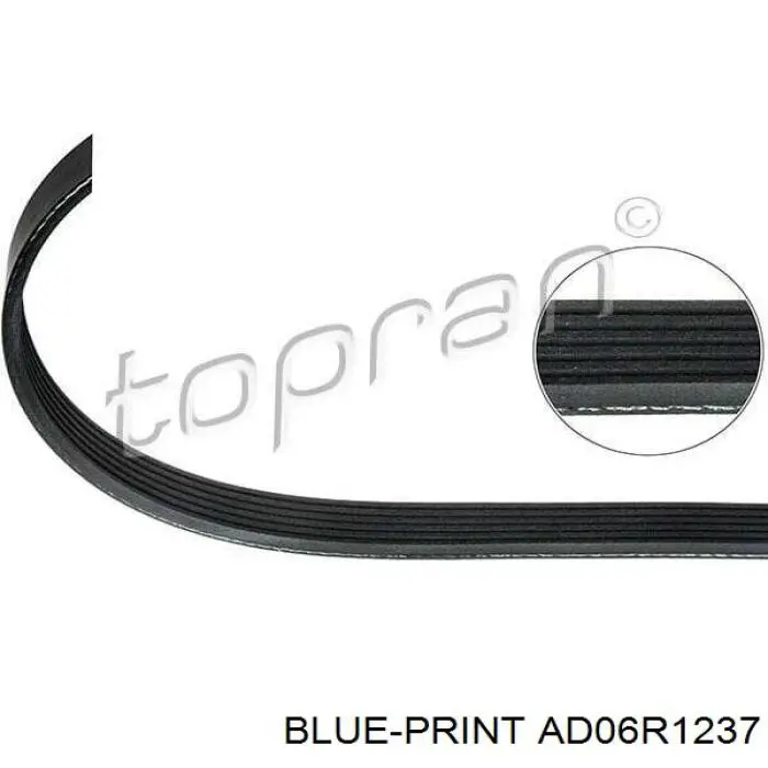 Клиновый ремень Blue Print AD06R1237 цена, от 8.93 USD