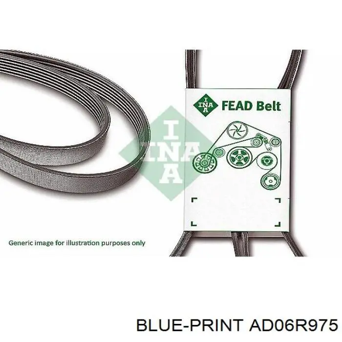 Клиновый ремень Blue Print AD06R975 цена, от 7.61 USD