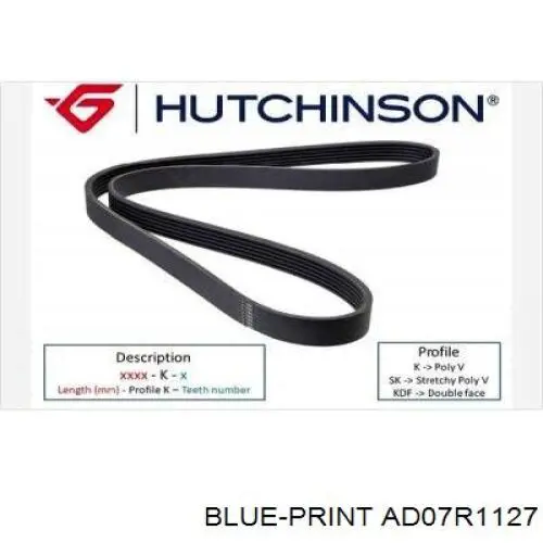Ремень генератора AD07R1127 Blue Print