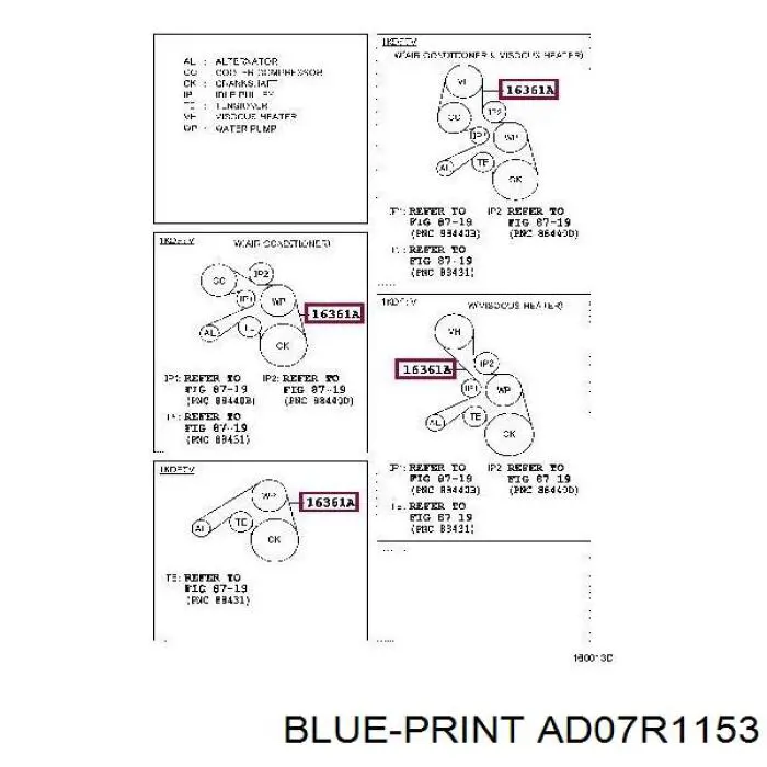 Купить AD07R1153 Blue Print Ремень генератора