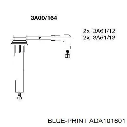 Juego de cables de encendido ADA101601 Blue Print