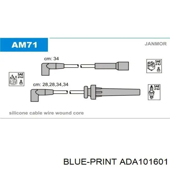 Провода зажигания Blue Print ADA101601 цена, от 28.27 USD