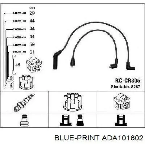 Juego de cables de encendido ADA101602 Blue Print