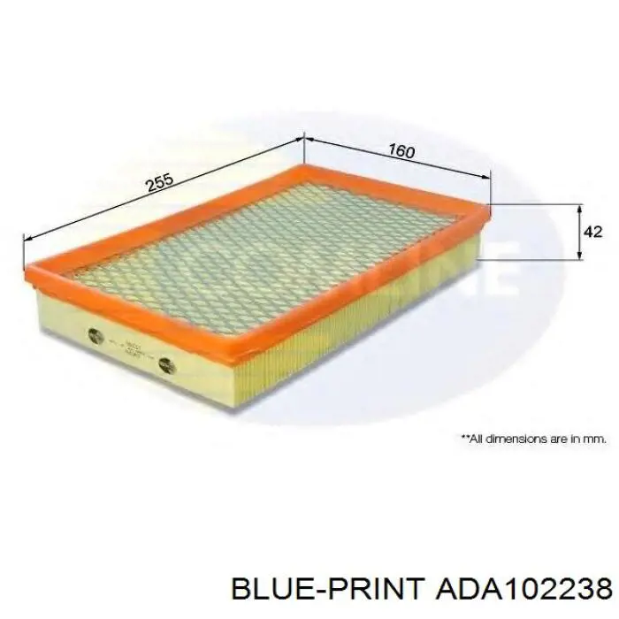 Воздушный фильтр ADA102238 Blue Print