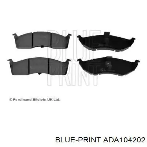 ADA104202 Blue Print колодки тормозные передние дисковые