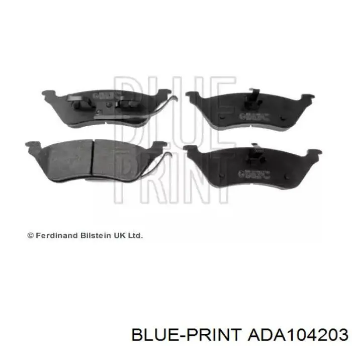 Задние тормозные колодки ADA104203 Blue Print