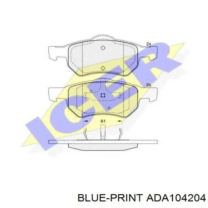 Передние тормозные колодки 116262 Febi