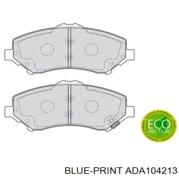 Купить ADA104213 Blue Print Колодки тормозные