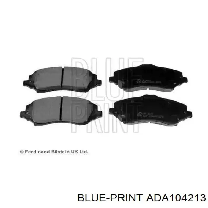 ADA104213 Blue Print колодки тормозные передние дисковые