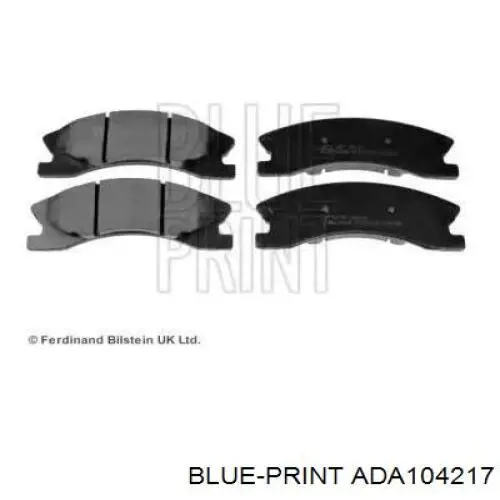 Передние тормозные колодки ADA104217 Blue Print