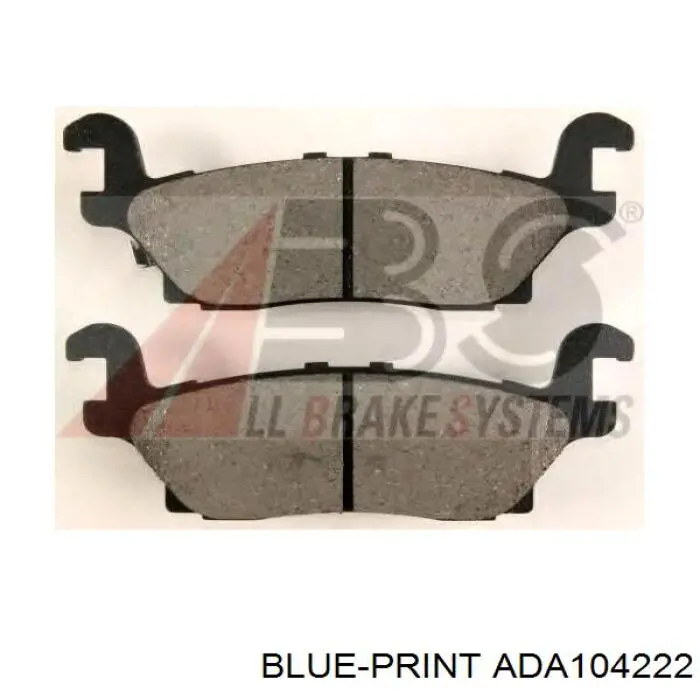 Купить ADA104222 Blue Print Колодки тормозные задние, дисковые