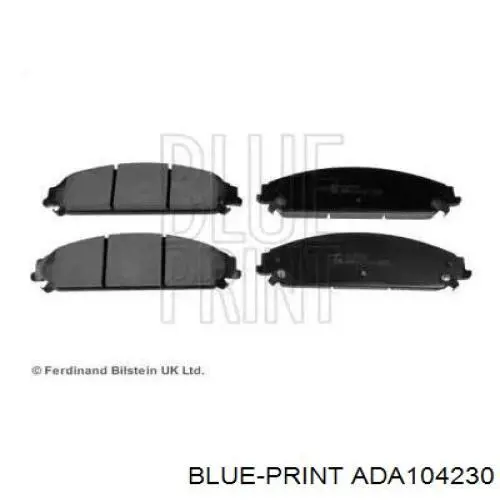 Передние тормозные колодки ADA104230 Blue Print