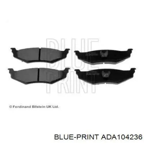 ADA104236 Blue Print задние тормозные колодки