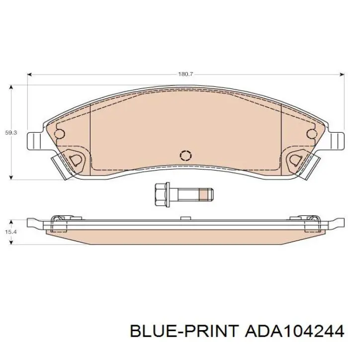 Pastillas de freno delanteras ADA104244 Blue Print