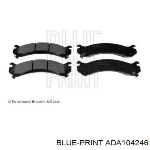 ADA104246 Blue Print колодки тормозные передние дисковые