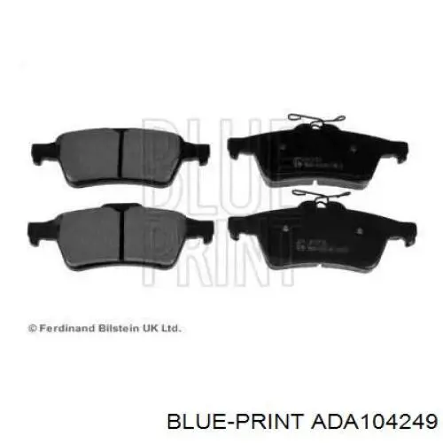 Купить ADA104249 Blue Print Колодки тормозные задние, дисковые
