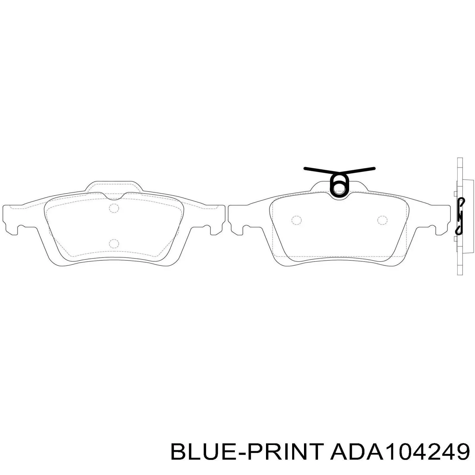 Задние тормозные колодки ADA104249 Blue Print