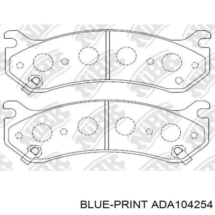 Колодки Blue Print ADA104254 цена, от 30.41 USD