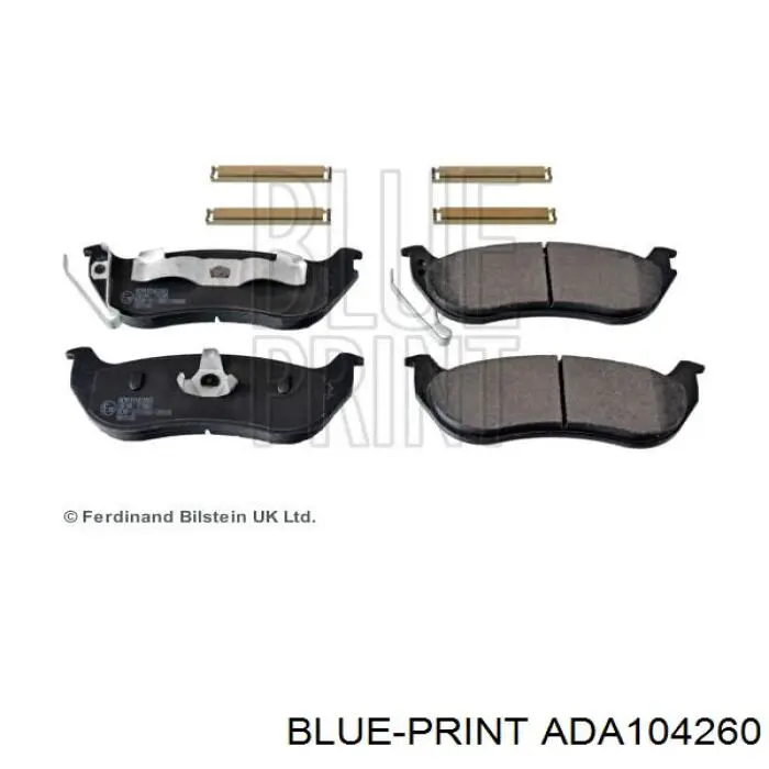 ADA104260 Blue Print колодки тормозные задние дисковые