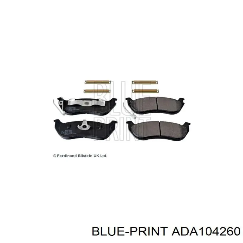 Pastillas de freno traseras ADA104260 Blue Print