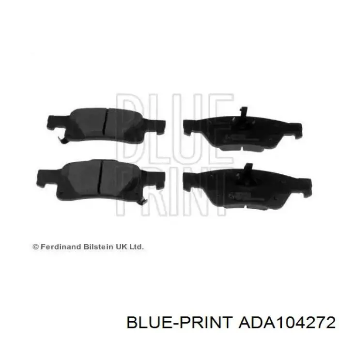 ADA104272 Blue Print колодки тормозные задние дисковые