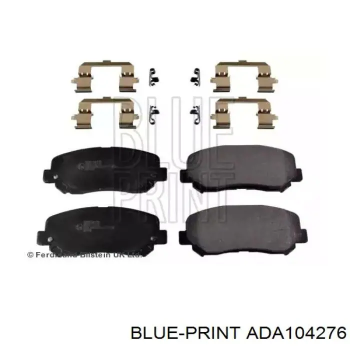 Передние тормозные колодки ADA104276 Blue Print