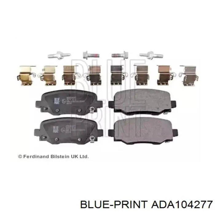 ADA104277 Blue Print sapatas do freio traseiras de disco