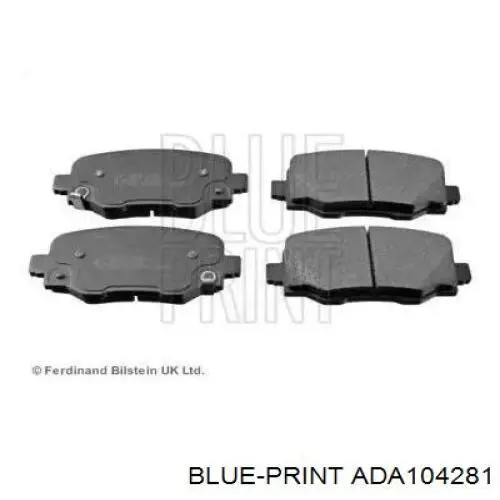 Задние тормозные колодки ADA104281 Blue Print