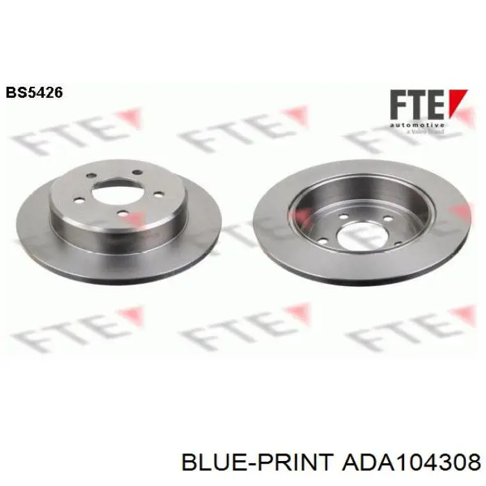 Задний тормозной диск Blue Print ADA104308 цена, от 32.34 USD