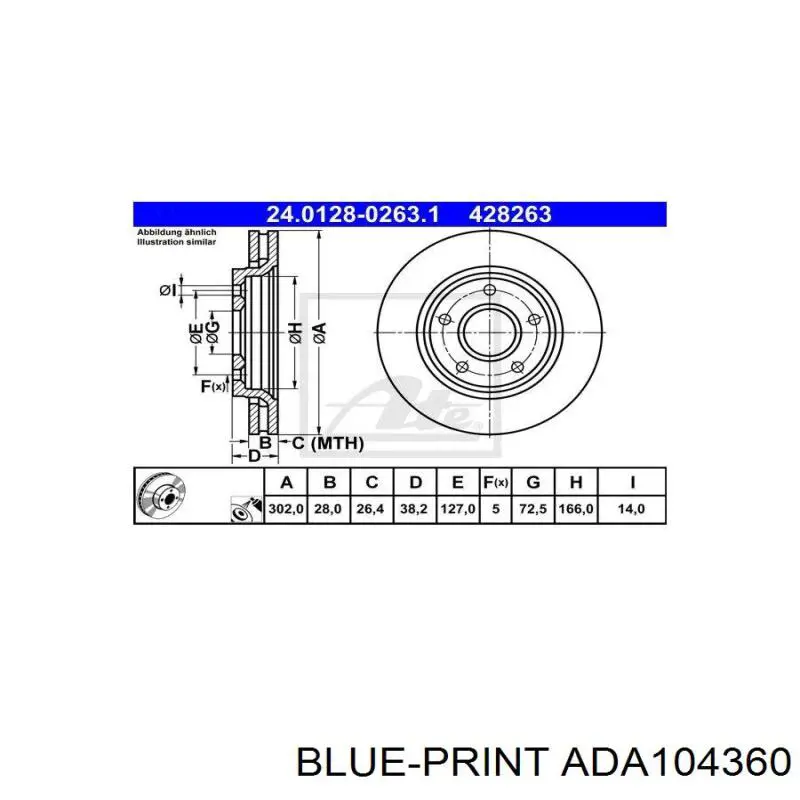 Передние тормозные диски K04721995AB Chrysler