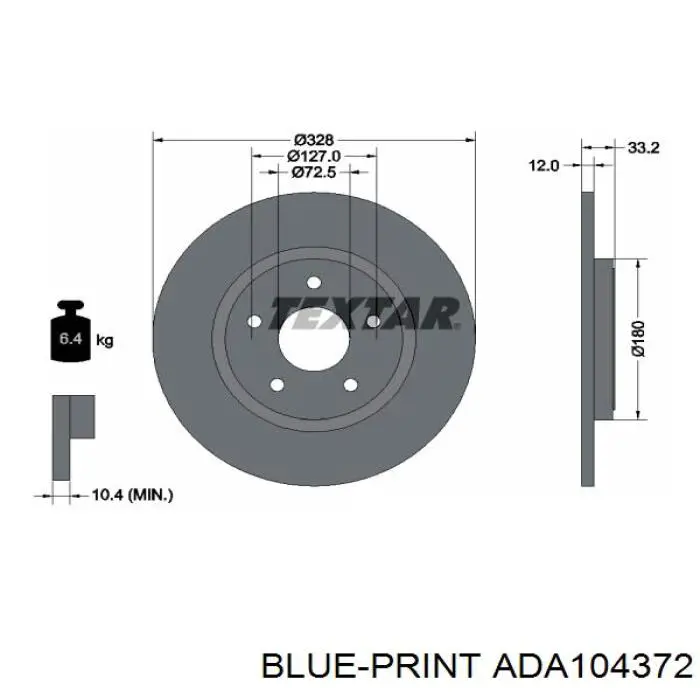 Купить K04779713AB Fiat/Alfa/Lancia Диск тормозной задний