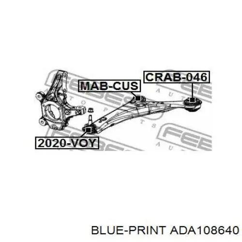 Купить 4721484AD Chrysler Нижний правый рычаг передней подвески
