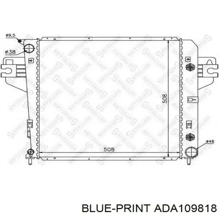 Радиатор ADA109818 Blue Print